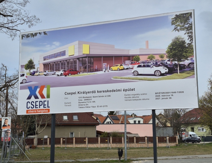 Új LIDL épül Csepel–Királyerdőben